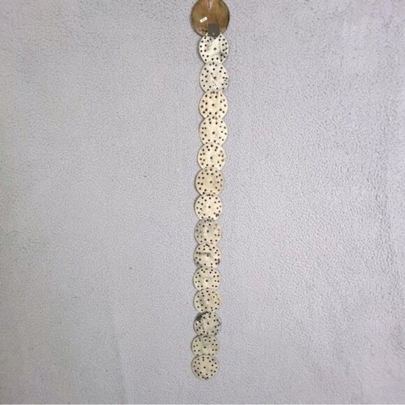 WOMENS LEATHER DISC BELT GRAY - Picture 8 of 9